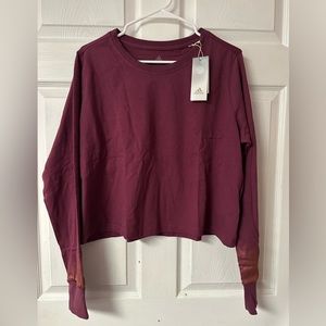 NWT Adidas Long Sleeve Maroon Shirt
